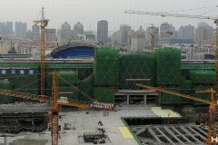 哈尔滨南站房建设主楼开始封顶（组图）