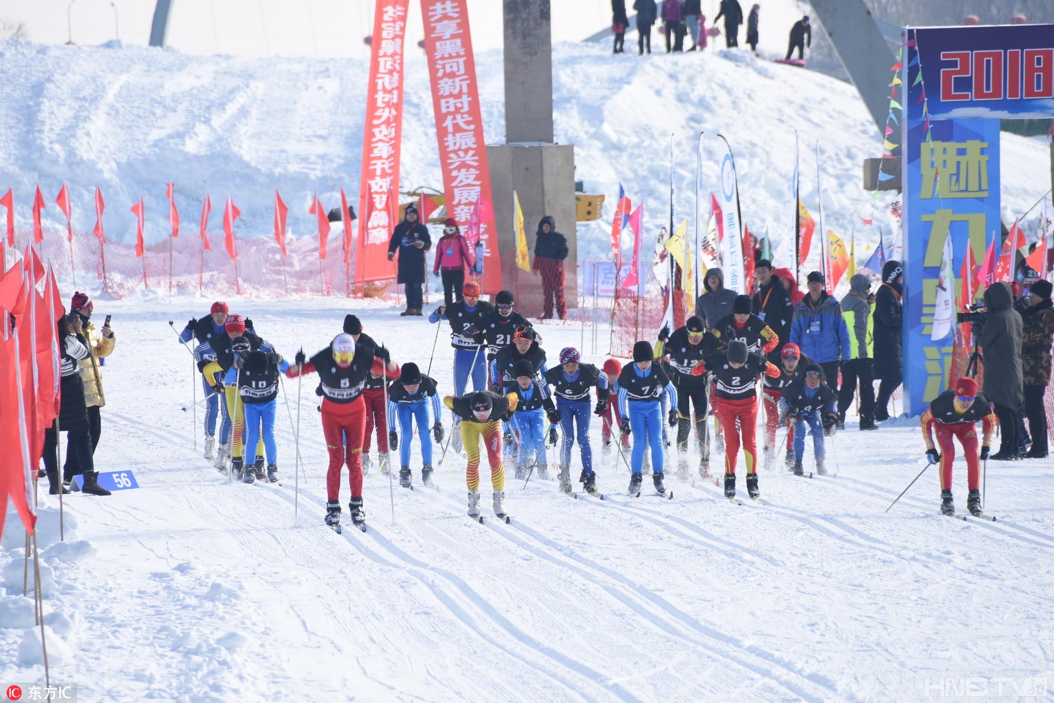 黑龙江省越野滑雪锦标赛在黑河开赛（组图）
