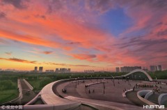 哈尔滨晚霞“妆”点城市 美丽天空流光溢彩（组图）