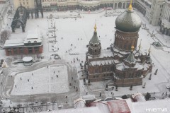 哈尔滨再迎降雪  整个城市银装素裹（组图）