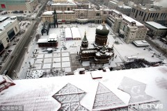 哈尔滨迎降雪天气 整座城市银装素裹（组图）